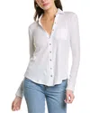 Chaser Button Front Top In White