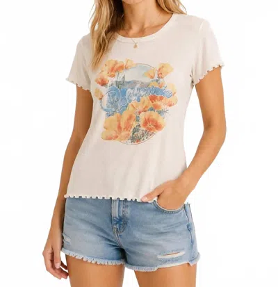 Chaser California Poppies Tee In Starry White In Multi