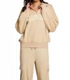 Chaser California Varsity Pullover In Tan In Neutral