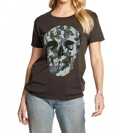 Chaser Camo Skull Tee In Union Black In Brown