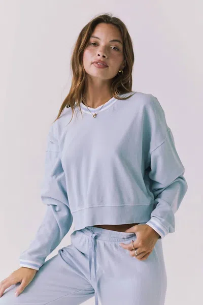 Chaser Campbell Pullover In Blue Bird