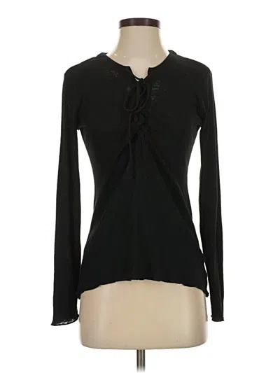 Pre-owned Chaser Cardigan Sweater In Black