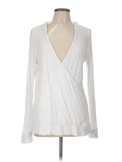 Pre-owned Chaser Cardigan Sweater In White