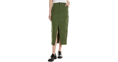 Chaser Cargo Pocket Skirt In Army Green