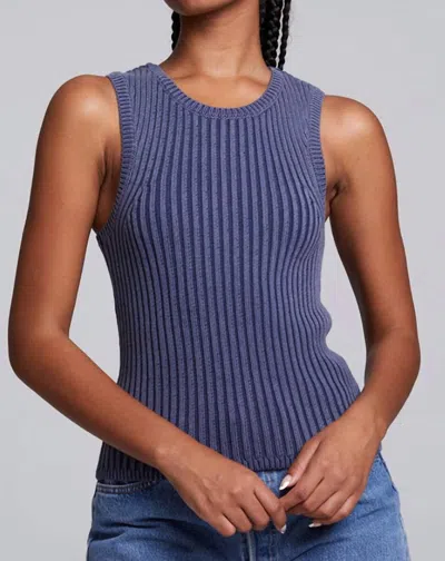 Chaser Carnaby Tank Top In Washed Indigo In Multi