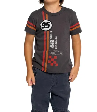 Chaser Kids' Cars Racing Stripes Tee In Black In Gray