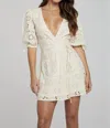 CHASER CASSIA MINI DRESS IN IVORY