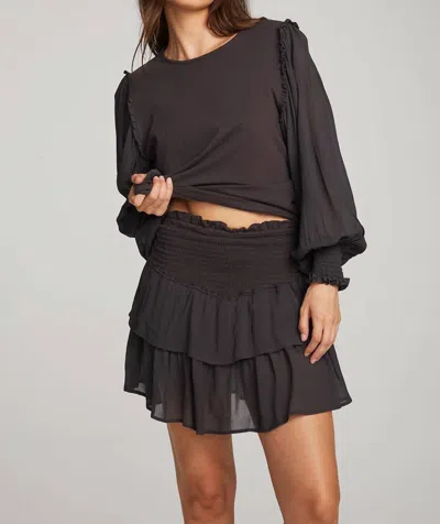 CHASER CLYDE MINI SKIRT IN BLACK