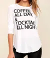 Chaser Coffee And Cocktails Top In White In White