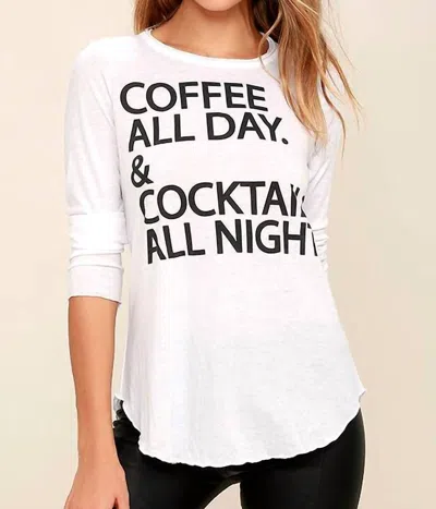 Chaser Coffee And Cocktails Top In White