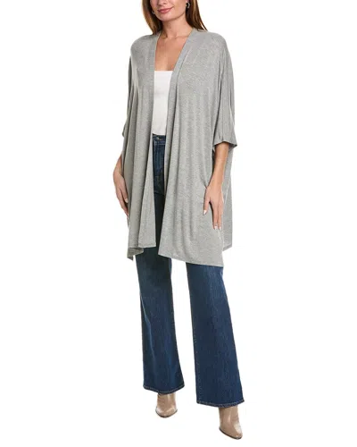 Chaser Cool Jersey Side Slit Kimono In Grey