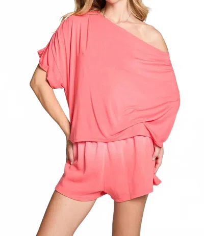 Chaser Coral  Tee Top In Pink