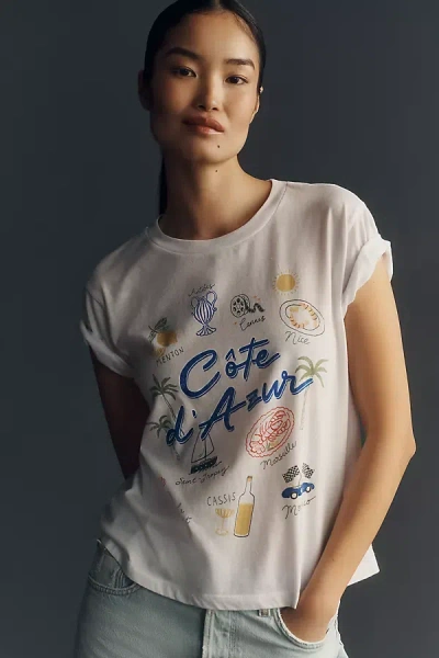 Chaser Cote D'azur Tee In White