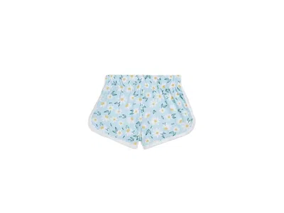 Chaser Cotton Jersey Track Shorts (big Kid) Girl's Shorts Glacia: 7 Big Kid One Size In Blue