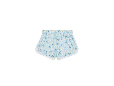Chaser Cotton Jersey Track Shorts (little Kid) Girl's Shorts Glacia: 4 Little Kid One Size In Blue