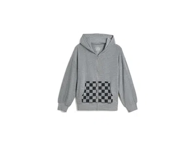 Chaser Cozy Knit Paxton Zip-up Hoodie (big Kid) Boy's Clothing Heather Grey: 7 Big Kid In Gray