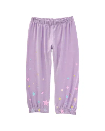 Chaser Cozy Knit Slim Slouchy Pant In Purple