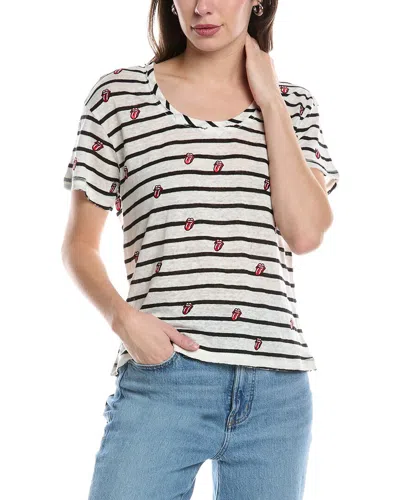 Chaser Cropped Linen-blend T-shirt In White