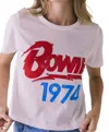 Chaser David Bowie Graphic Tee In White In Pink