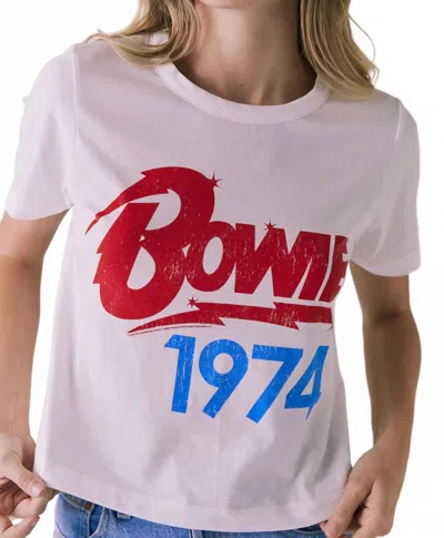 Chaser David Bowie Graphic Tee In White In Pink