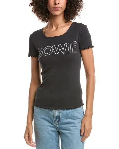 Chaser David Bowtie Glitter Soft Baby Rib Issaa T-shirt In Black