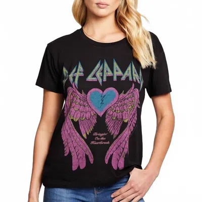Chaser Def Leppard Bringin On The Heartbreak Graphic Tee In Black