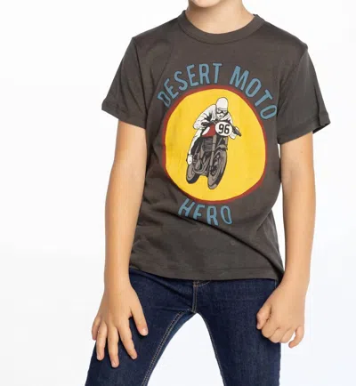 Chaser Kids' Desert Moto Hero Tee In Safari In Gray