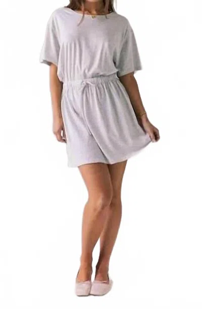 Chaser Dixie Mini Dress In Light Heather Grey In Gray