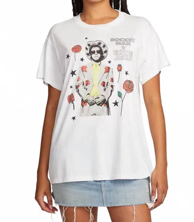 Chaser Ej Rocket Man Graphic Tee In White