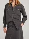 Chaser Elk Button Down In Licorice In Multi