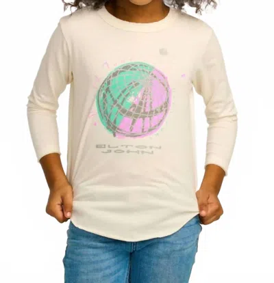 Chaser Kids' Elton John World Tour Tee In Cloud White In Beige