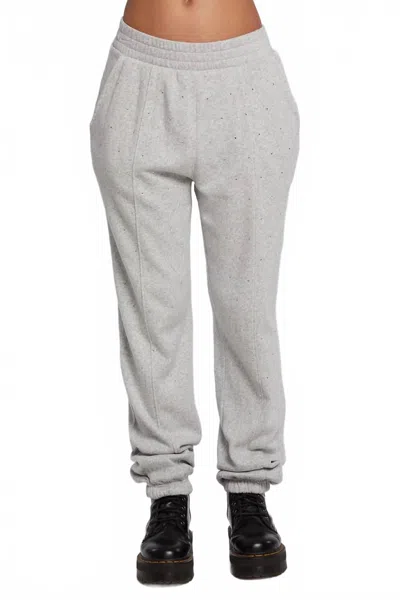 Chaser Essntial Crystal Jogger In Heather Grey In Gray
