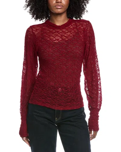Chaser Evelyn Mesh Top In Red
