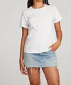 Chaser Everyday Essential Crew Neck Tee In White In White