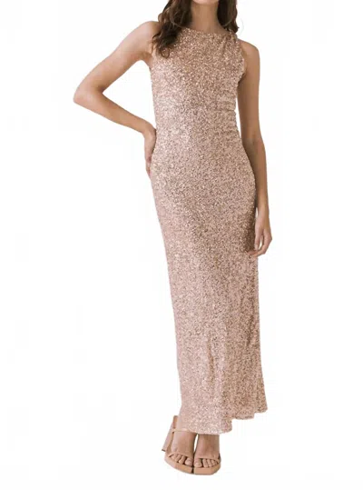 Chaser Faye Refined Vintage Dress In Bronze Brown In Neutral