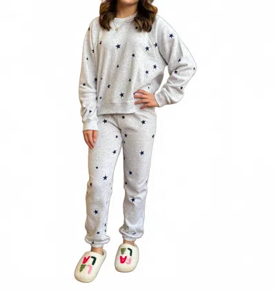 Chaser Festive Stars Sweat Pants In White