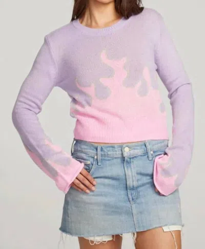 Chaser Flame Sweater In Digital Lavender In Pink