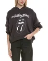Chaser Fleece Distressed Hems Graham Pullover In Black
