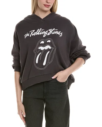Chaser Fleece Distressed Hems Graham Pullover In Black