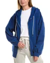 Chaser Fleece Zip Up Hoodie In Black