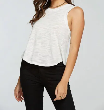 Chaser Flouncy Muscle Tank In White
