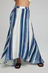 Chaser Flowy Maxi Skirt In Pacific Stripe In Multi