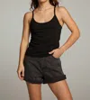 Chaser Flowy Tank In Black In Black