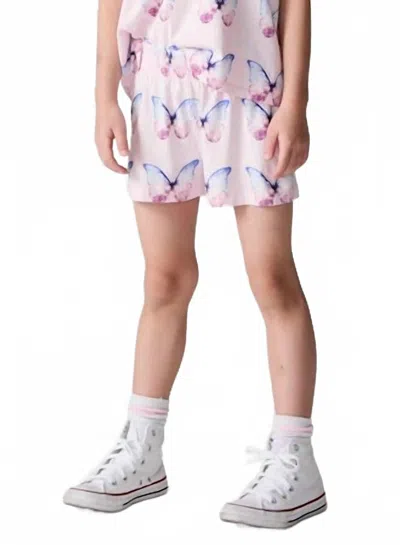 Chaser Kids' Flutter Butterfly Shorts In Pink