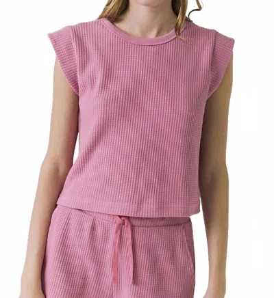 Chaser Frankee Sugar Magnolia Tee In Pink