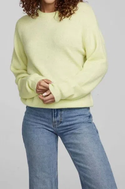 Chaser Frankie Pullover Sweater In Limelight In Yellow