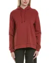 Chaser French Terry Drop-shoulder Pullover In Burgundy
