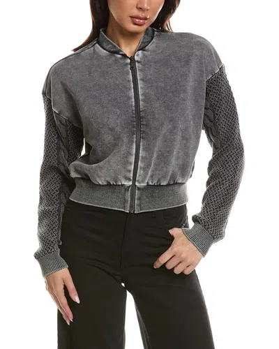 Chaser French Terry Fullerton Zip Up Jacket In Gray