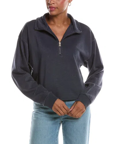 Chaser French Terry Ithaca Half Zip Sweater In Gray