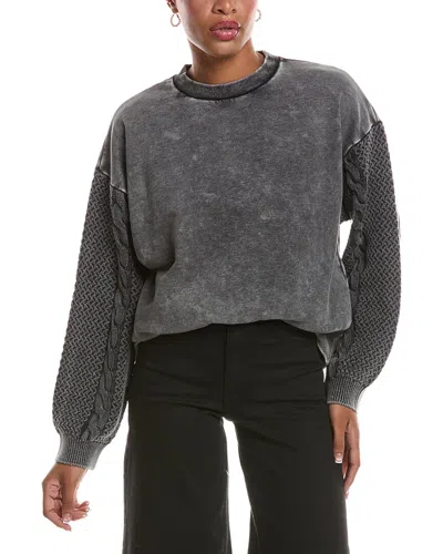 Chaser French Terry Maritime Pullover In Gray